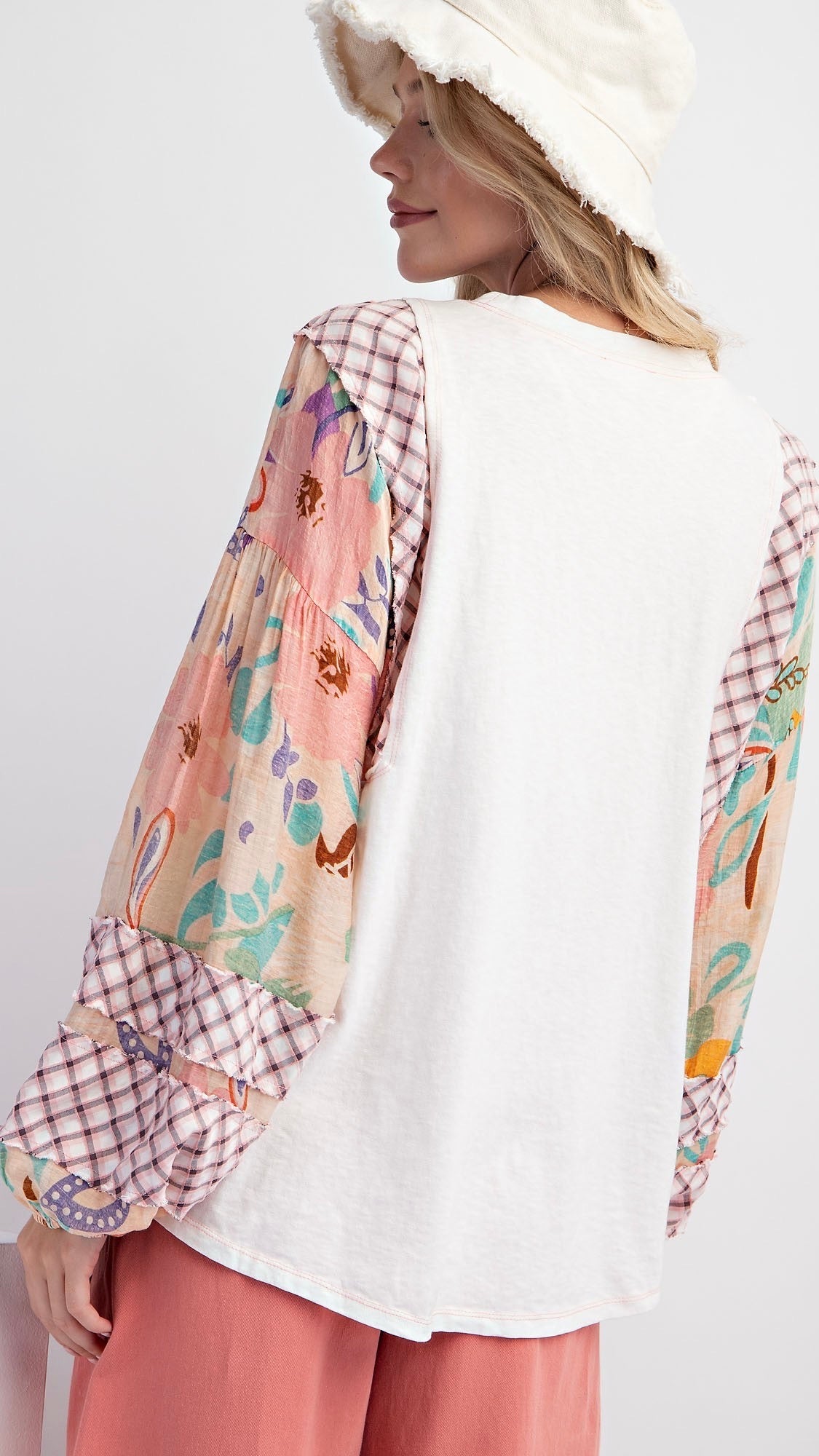 Lola Mixed Print Long Sleeve Top