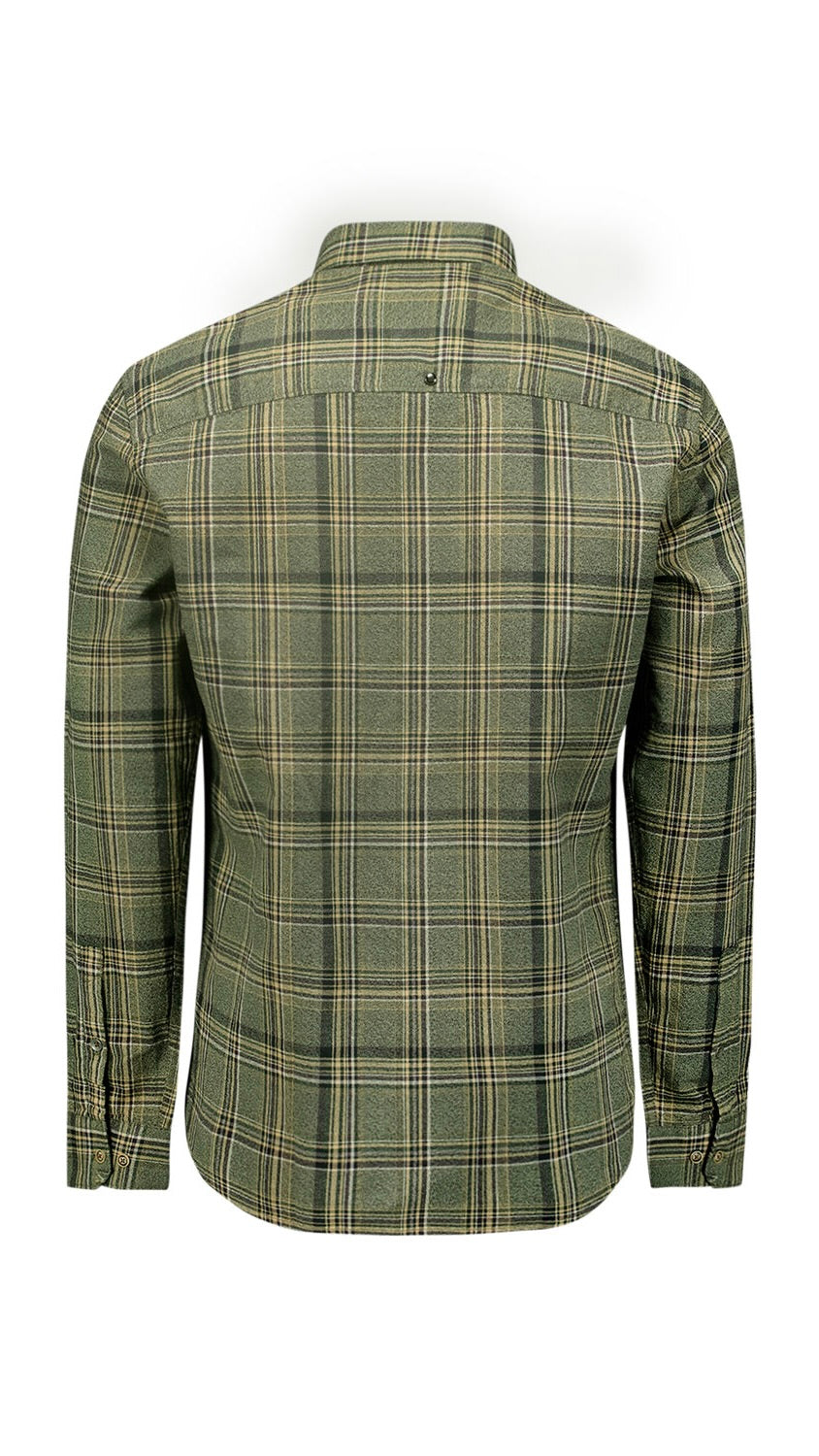 No Excess Check Plaid Shirt Dark Green