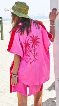 Resort Beach Shirt Pink