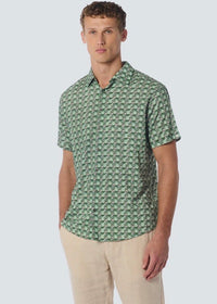 No Excess 23440341 S/S Shirt Allover PrintGreen