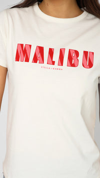 Ace Tee Malibu Stripes White