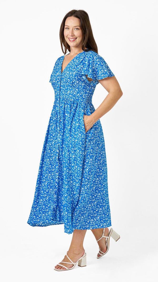 Norman Dress Blue Floral