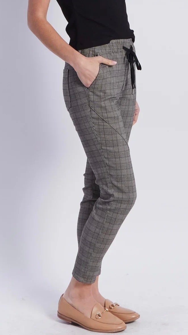 Monaco Luka Jogger Grey Blue Check