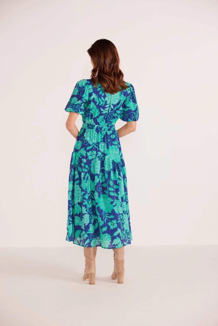 Connie Puff Sleeve Midi Dress