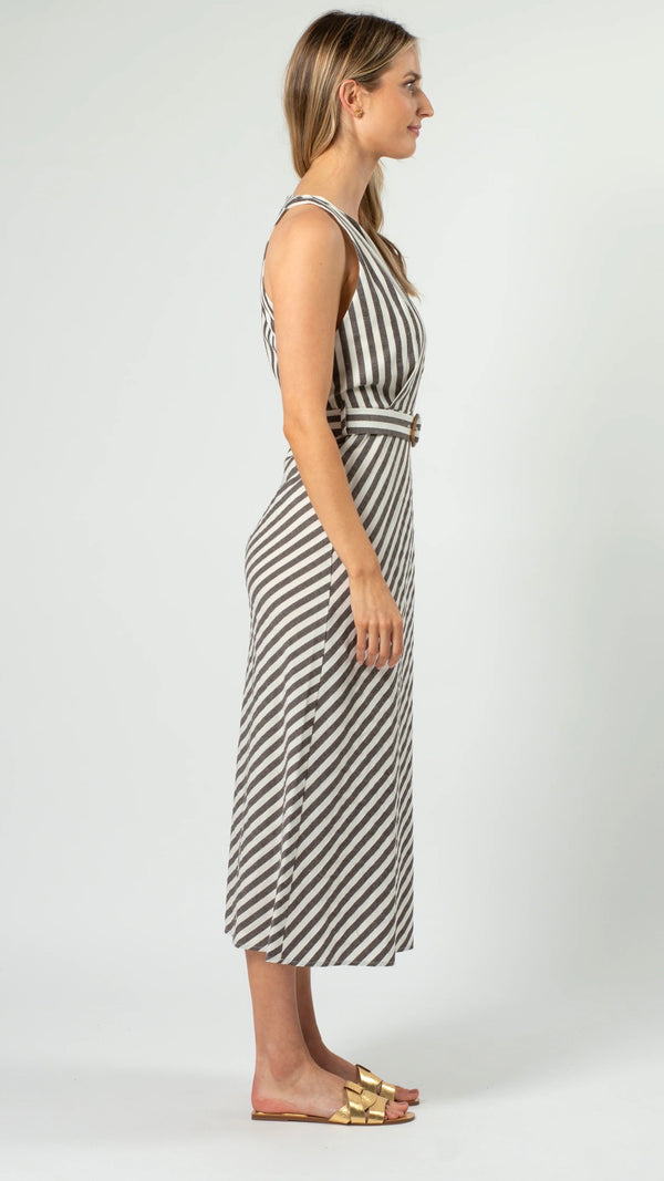 Rael Dress Licorice Stripe