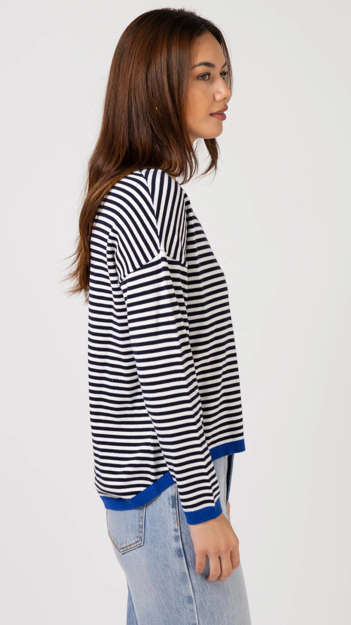 Street Jumper Navy Stripe