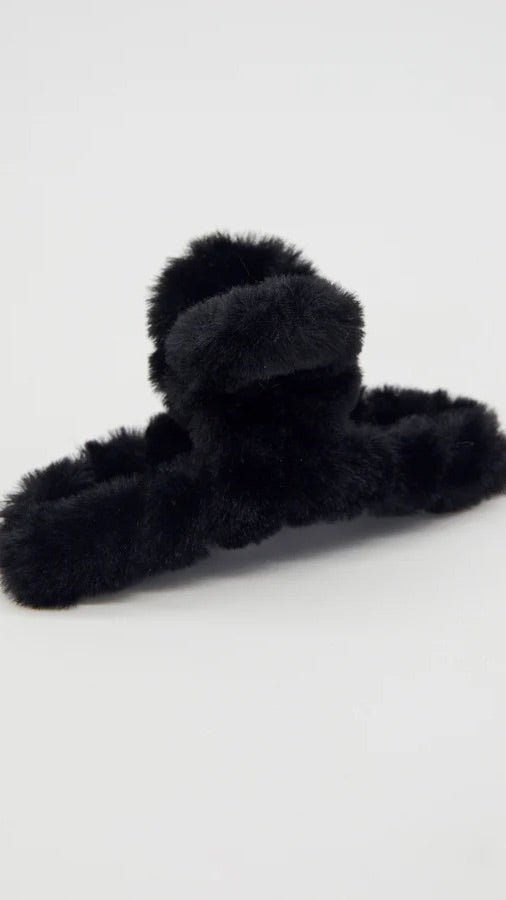 Hair Grip Fluffy Black