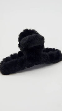 Hair Grip Fluffy Black