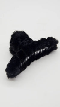 Hair Grip Fluffy Black