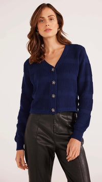 Macy Stripe Rib Knit Cardigan