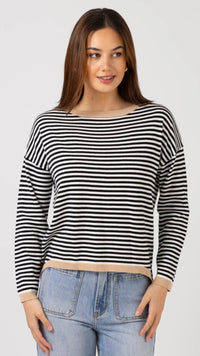 Street Jumper Black Stripe