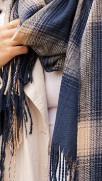 Oxford Scarf Plaid Navy