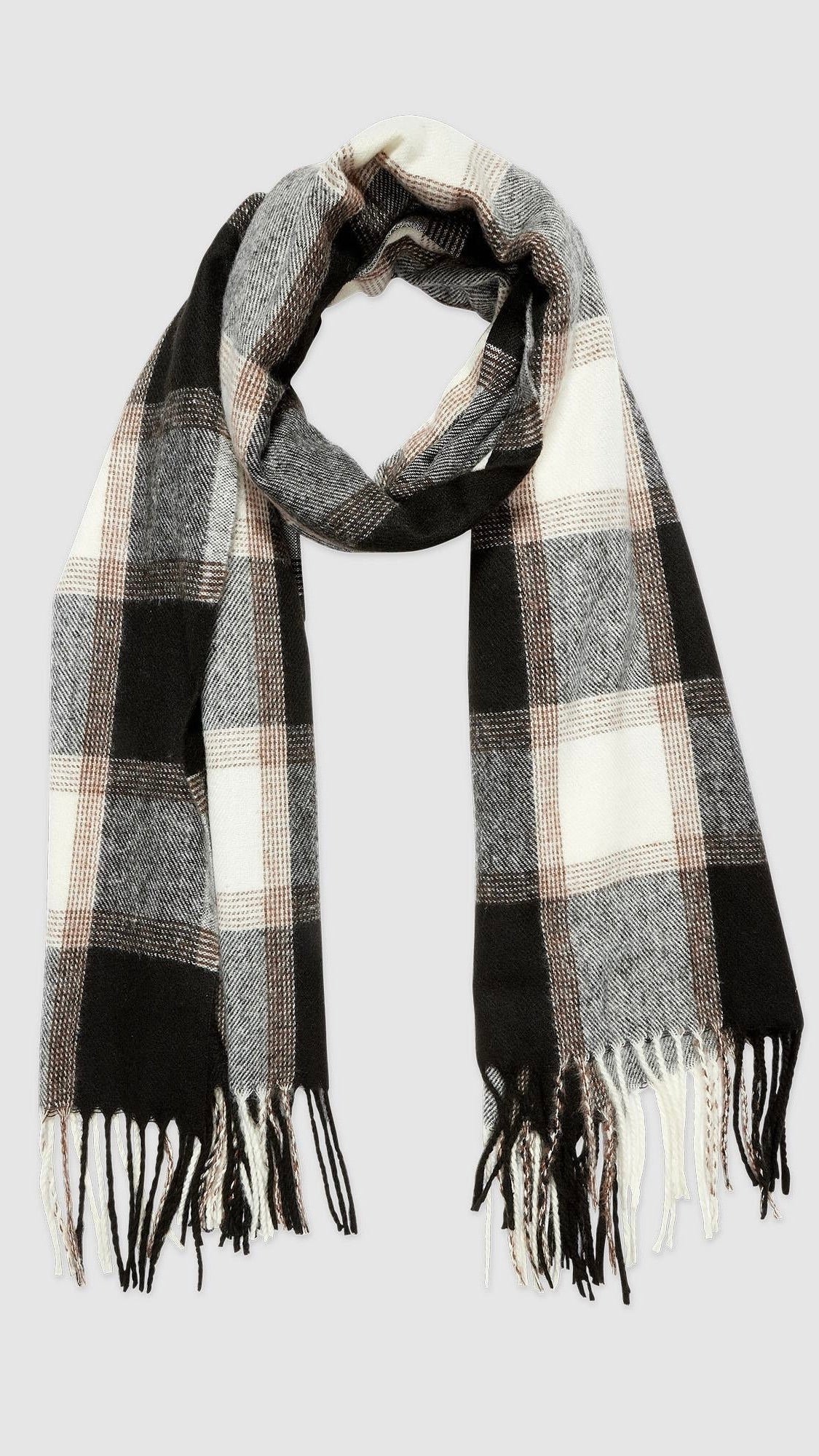 Edinburgh Scarf Plaid Black