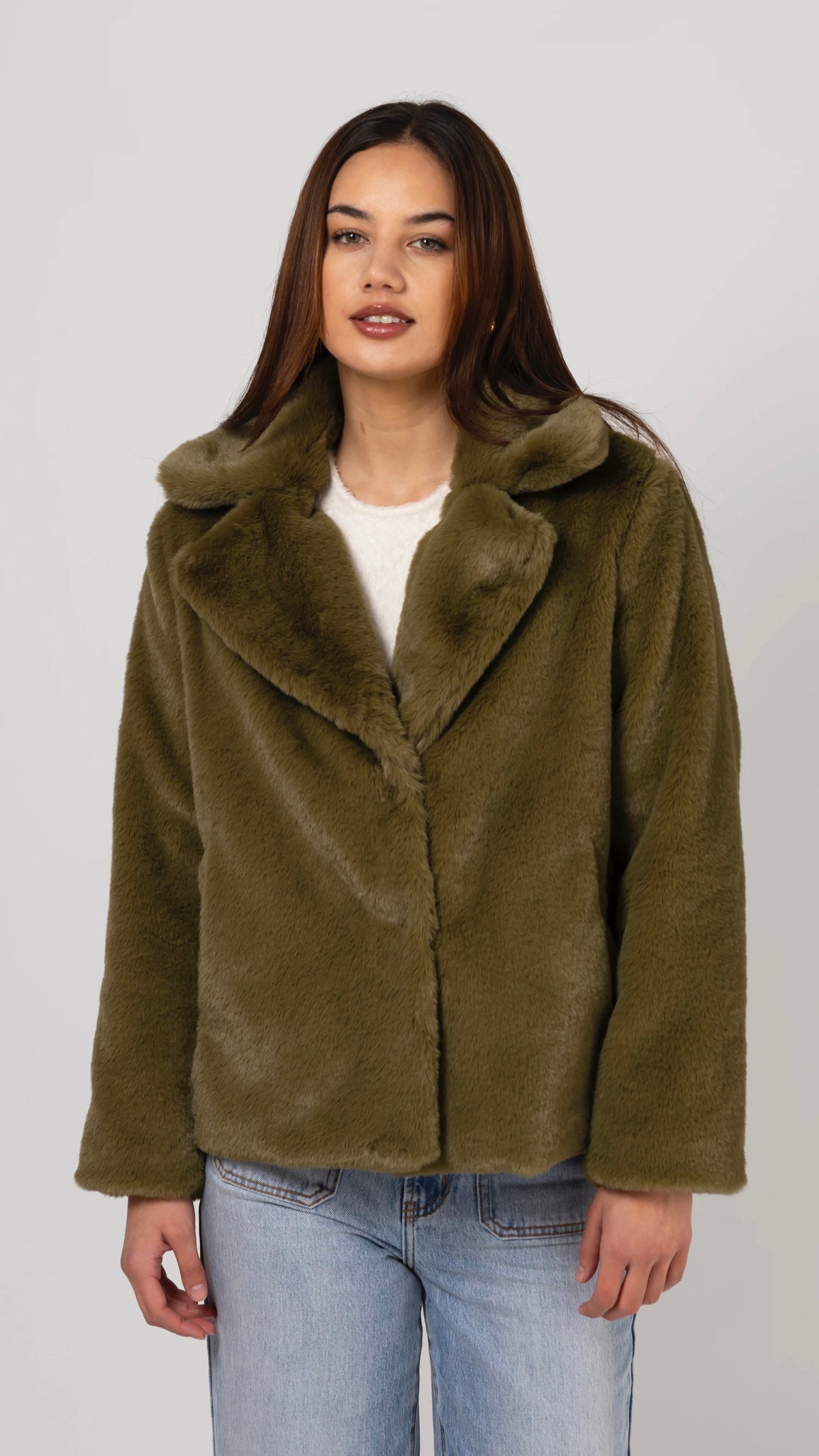 Britta Fur Jacket Moss