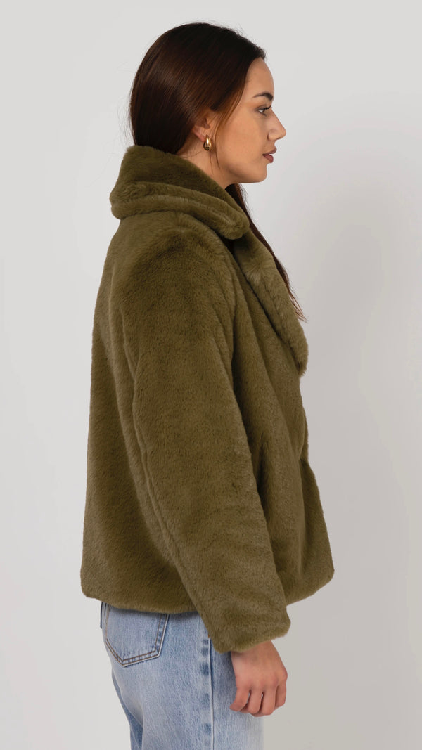 Britta Fur Jacket Moss