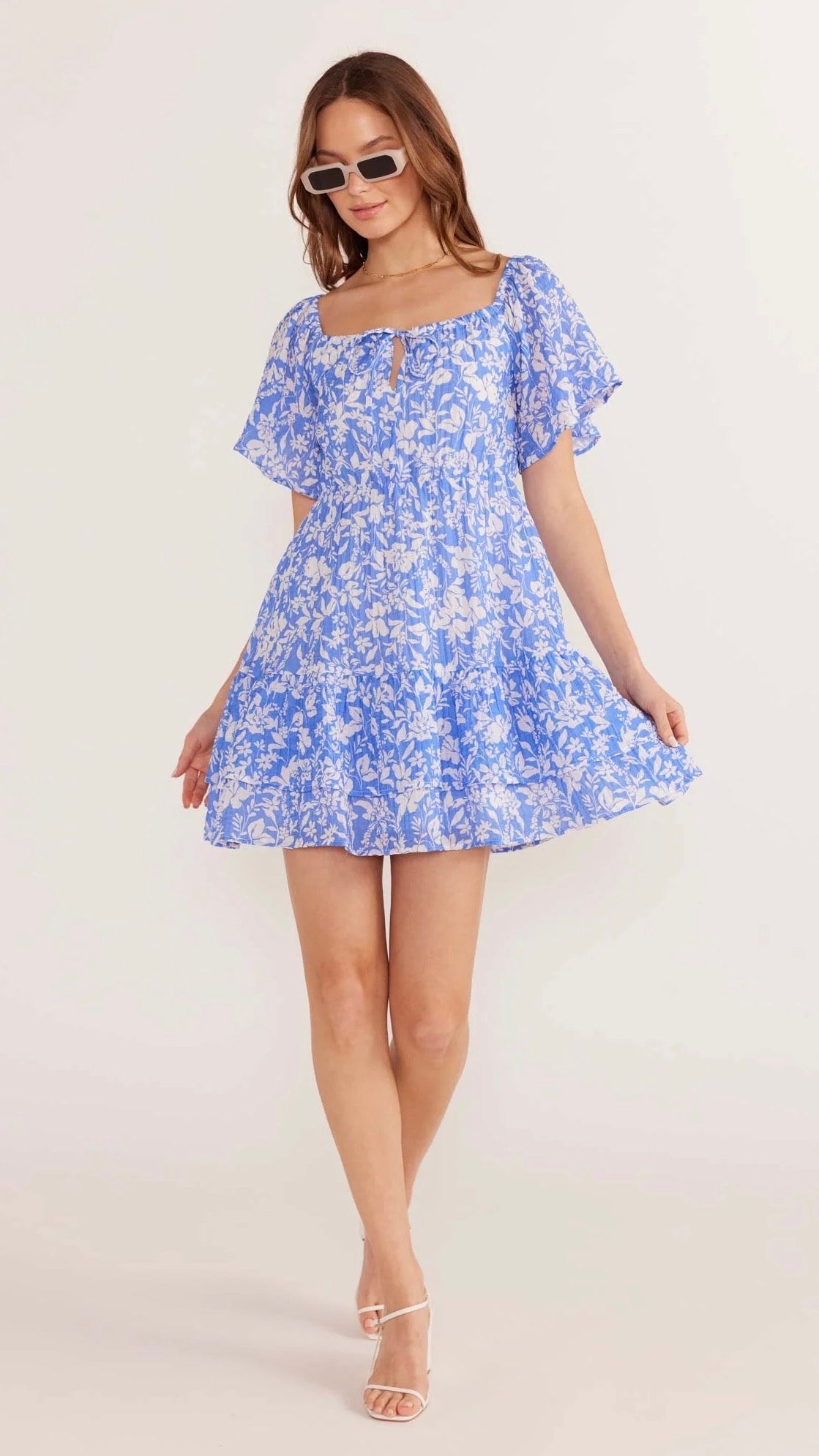 Waverly Flutter Sleeve Mini Dress