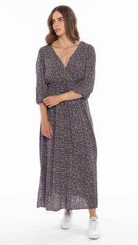 Seeking Lola Encompassed Maxi Dress Marine Sprig