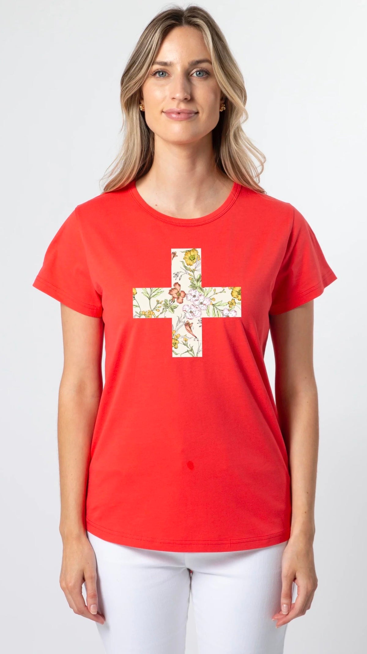 Flame Garden Party Cross Tee