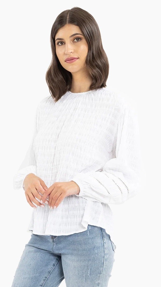 Leila + Luca Wanderlust Top White