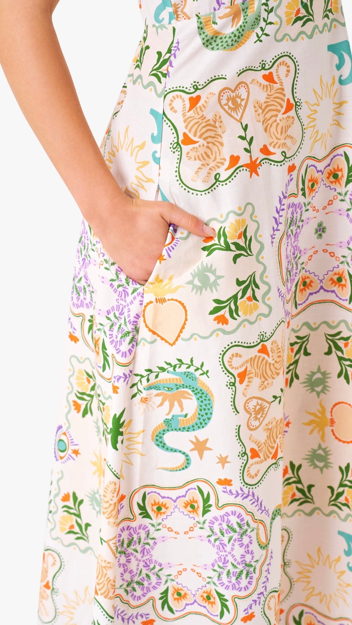 Jungle Secret Midi Dress