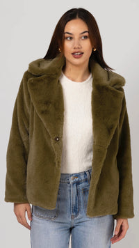 Britta Fur Jacket Moss