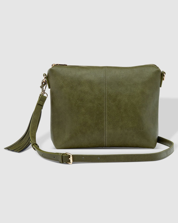 Daisy Stripe Crossbody Bag Khaki