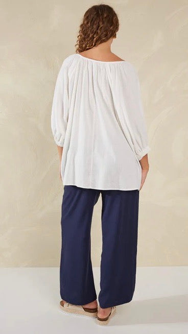 Sardinia Relaxed Blouse Bianco