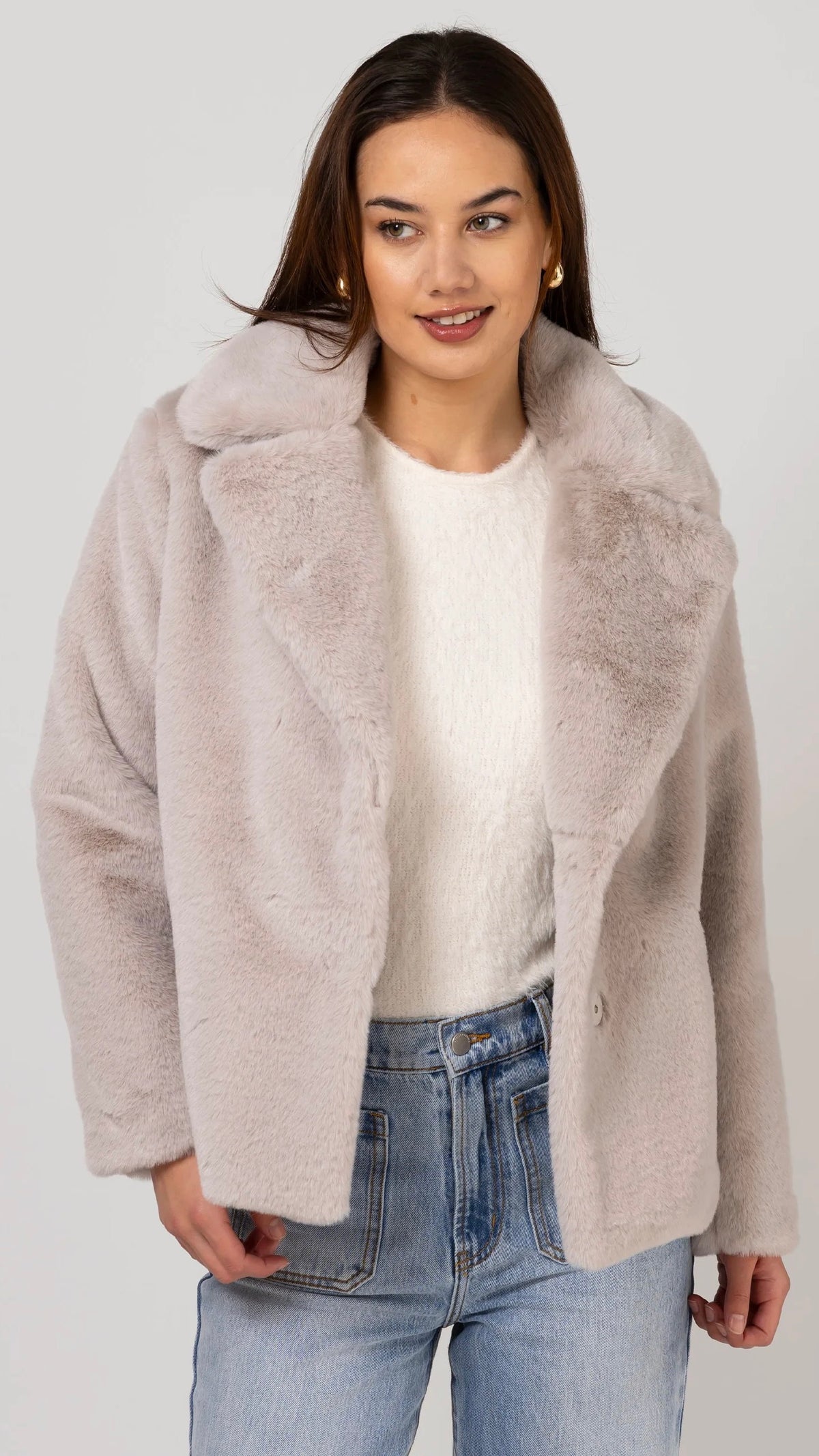 Britta Fur Jacket Oyster