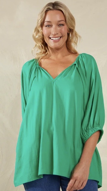 Sardinia Relaxed Blouse Verde