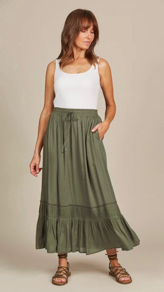 Esme Maxi Skirt Olive