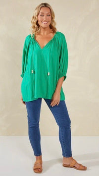 Sardinia Relaxed Blouse Verde