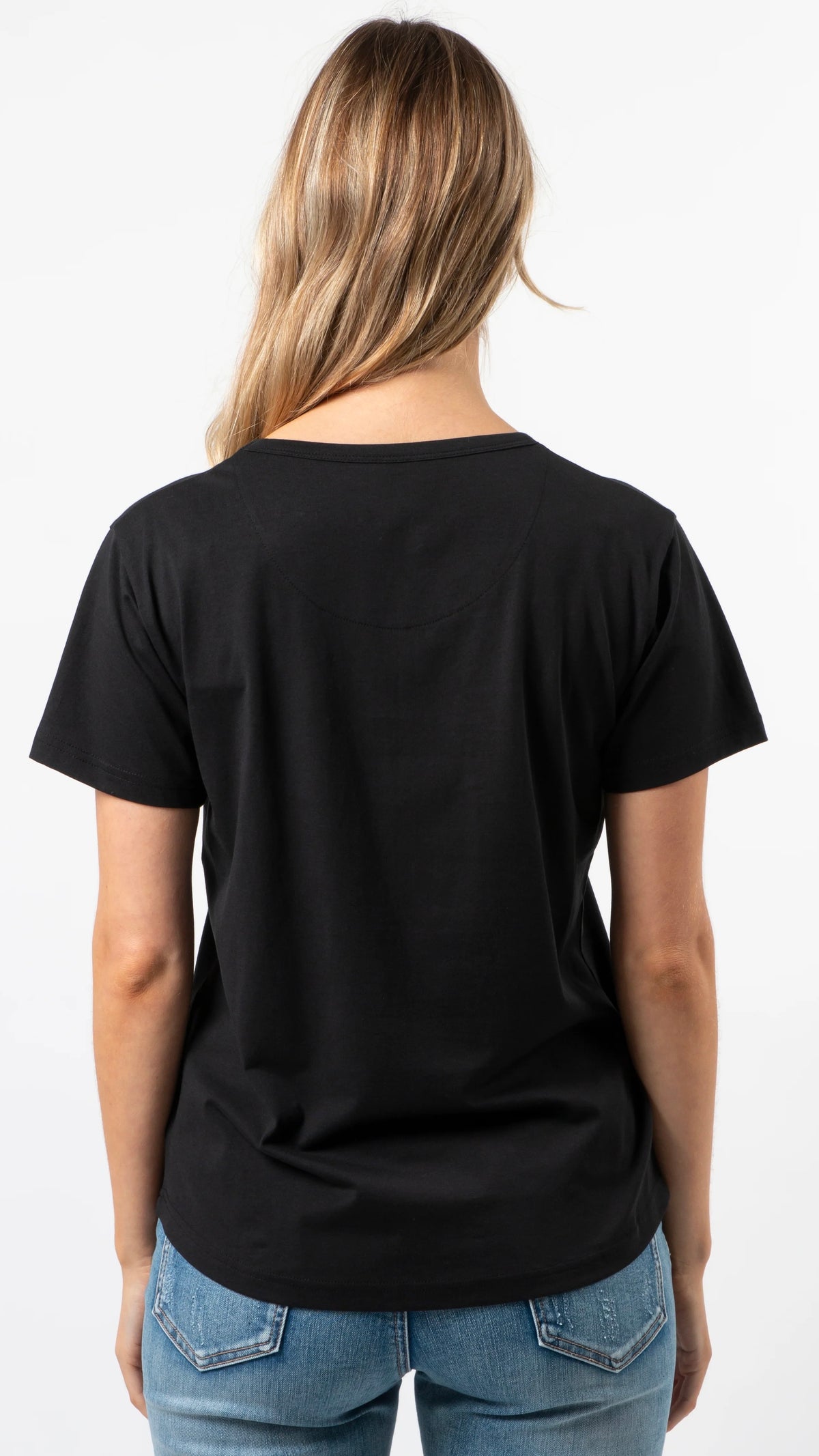 Villa Tee V Neck Black