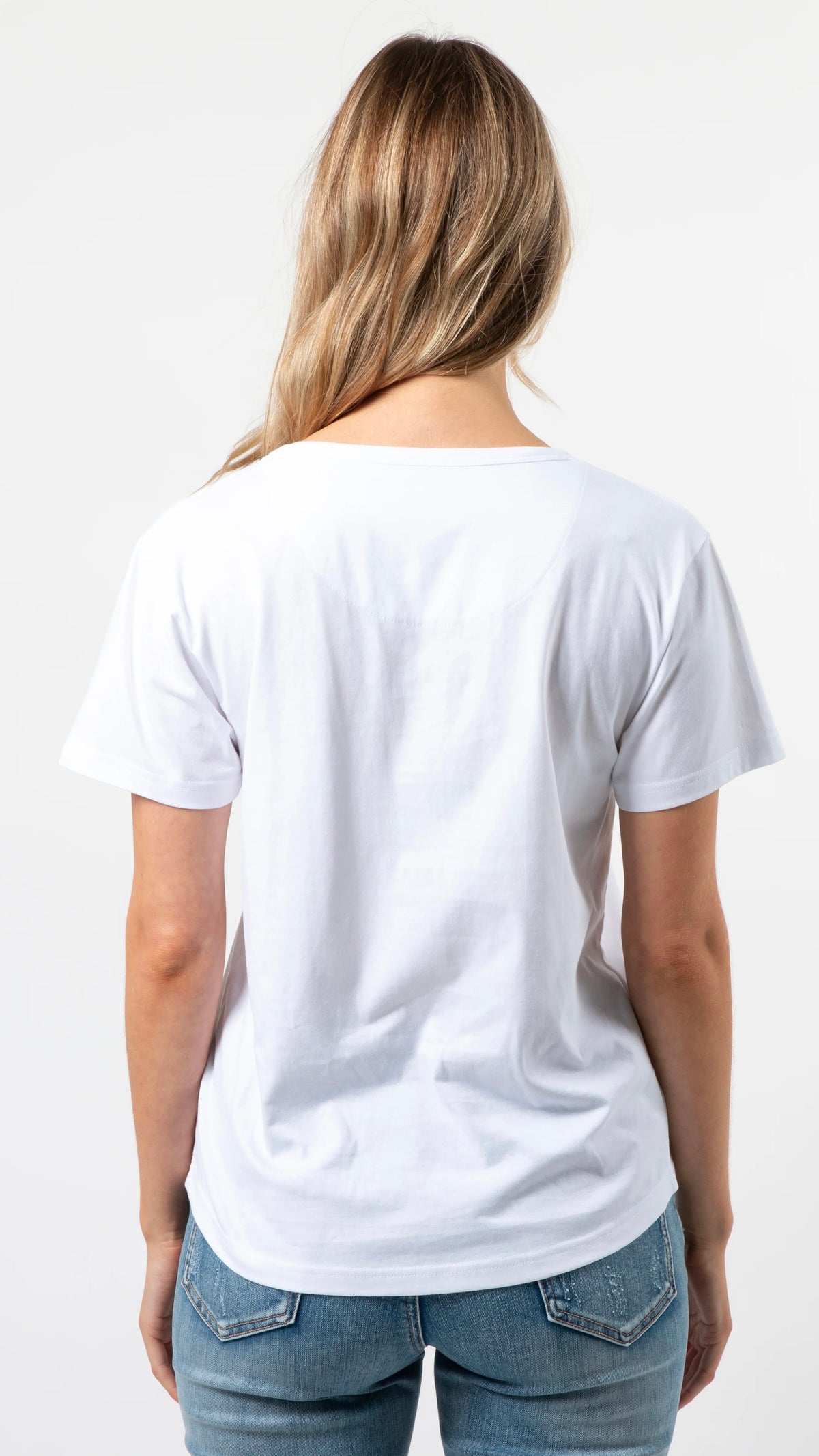 Villa Tee V Neck White