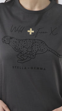 Ace Tee Grey Snow Leopard