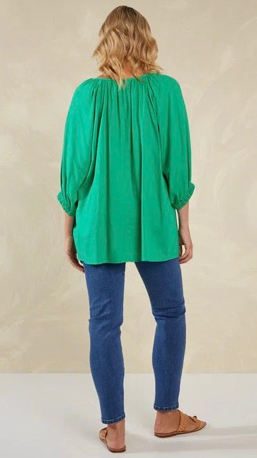 Sardinia Relaxed Blouse Verde