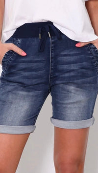 Riley Stretch Denim Shorts Denim