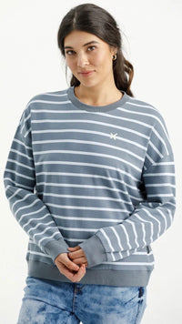 Kayla Crew Stormy Stripe