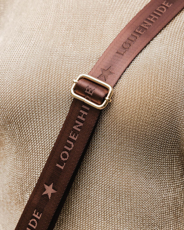 Kasey Textured Crossbody Bag With Logo Strap Cocoa