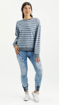 Kayla Crew Stormy Stripe