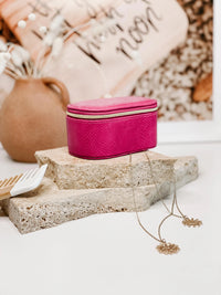 Olive Jewellery Box Lizard Dusty Rose