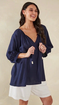 Sardinia Relaxed Blouse Riviera