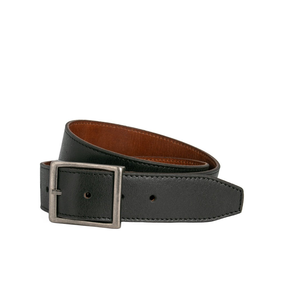 Two Face Reversible Leather Belt Black Tan