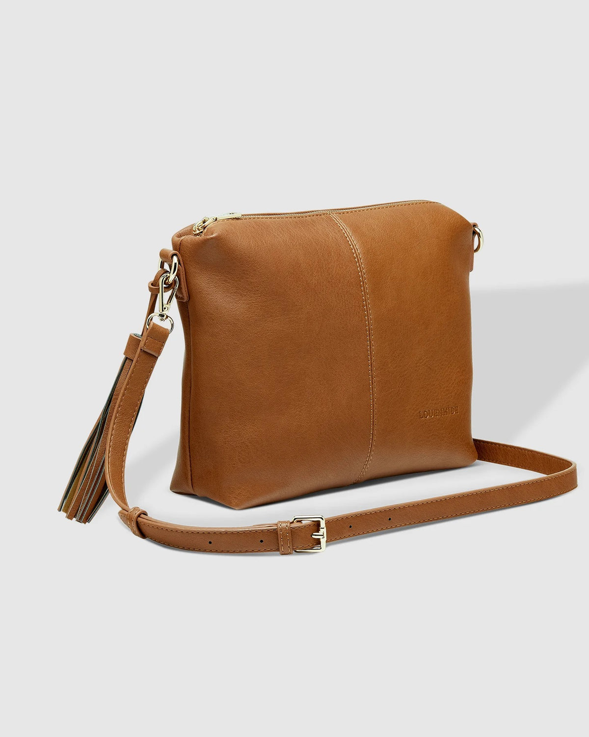 Daisy Stripe Crossbody Bag Tan