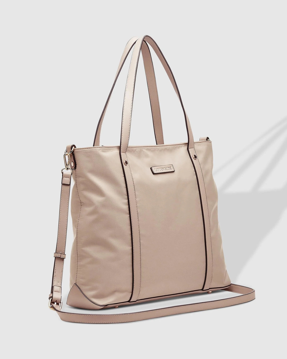 Nora Nylon Tote Bag Beige