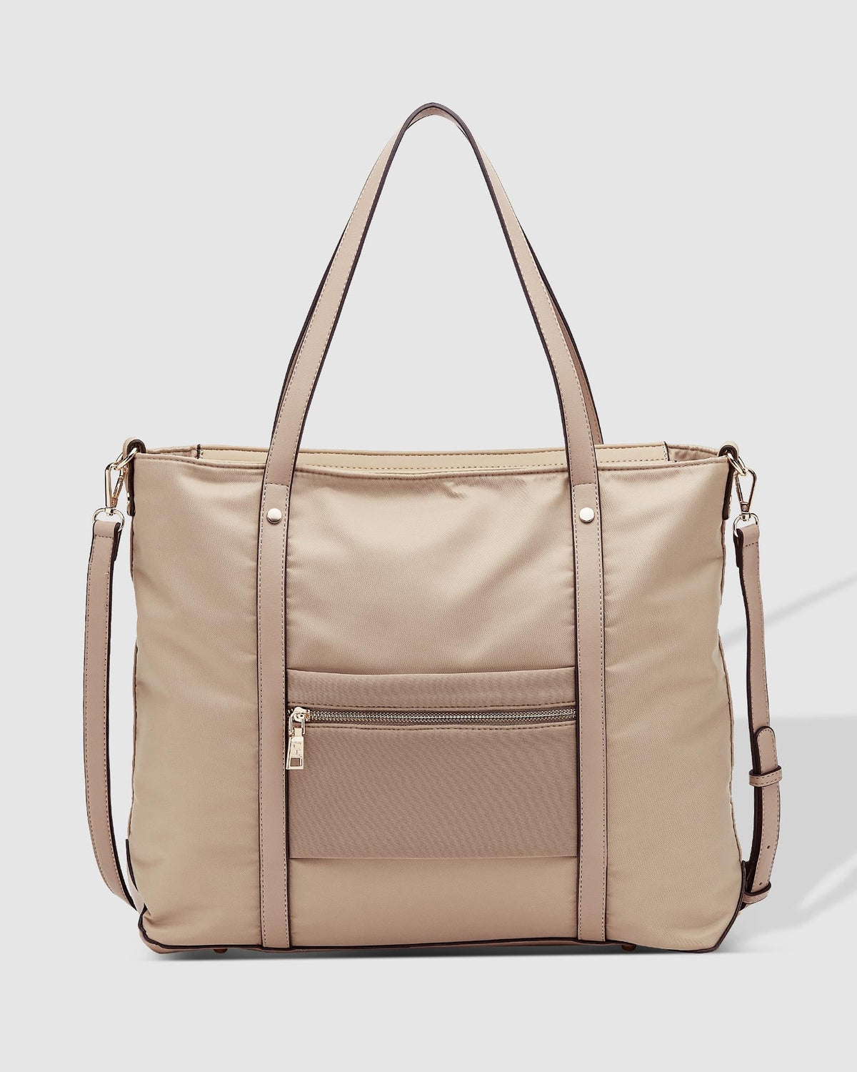 Nora Nylon Tote Bag Beige