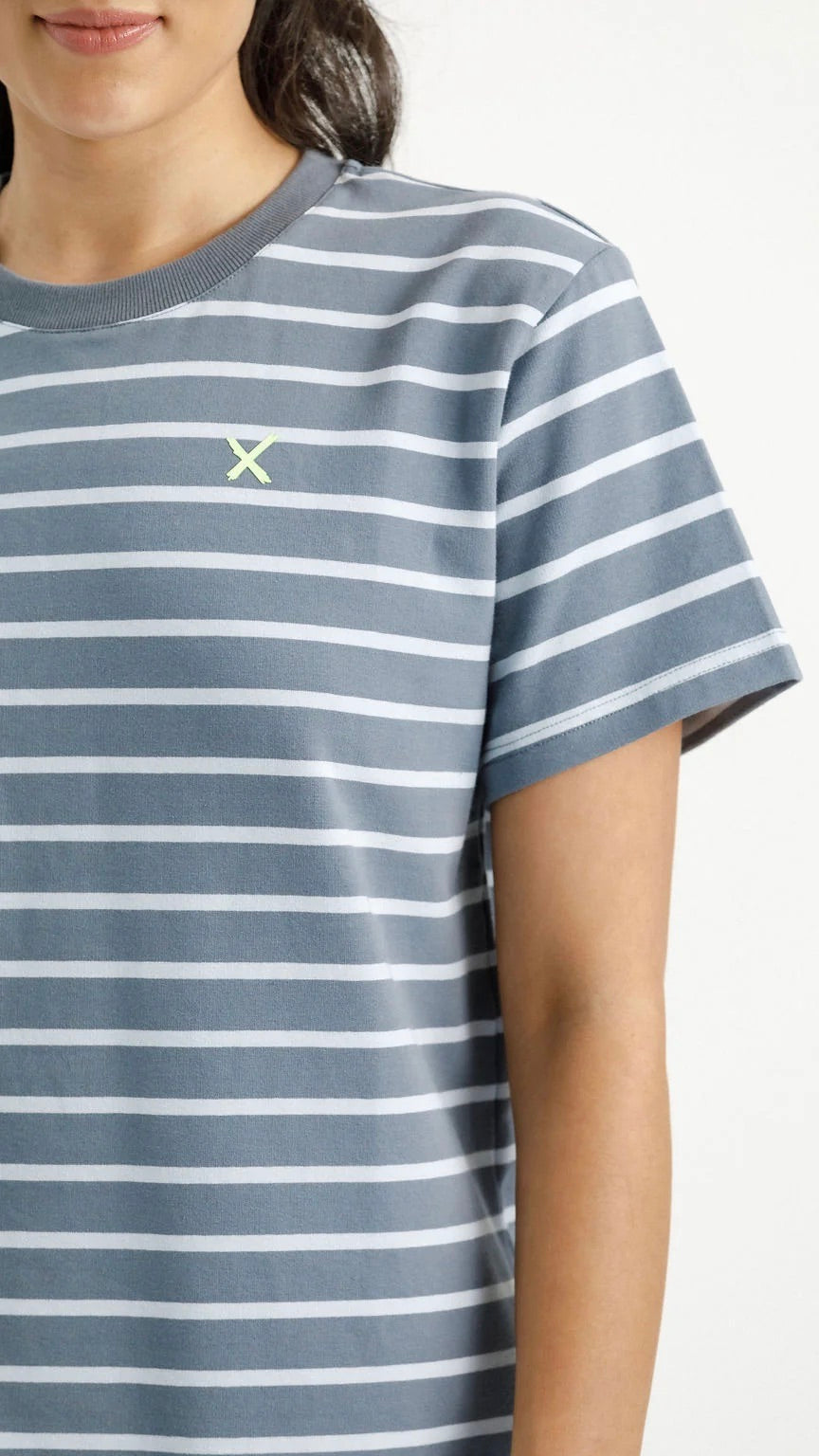 Chris Tee Stormy Stripes with Lime X