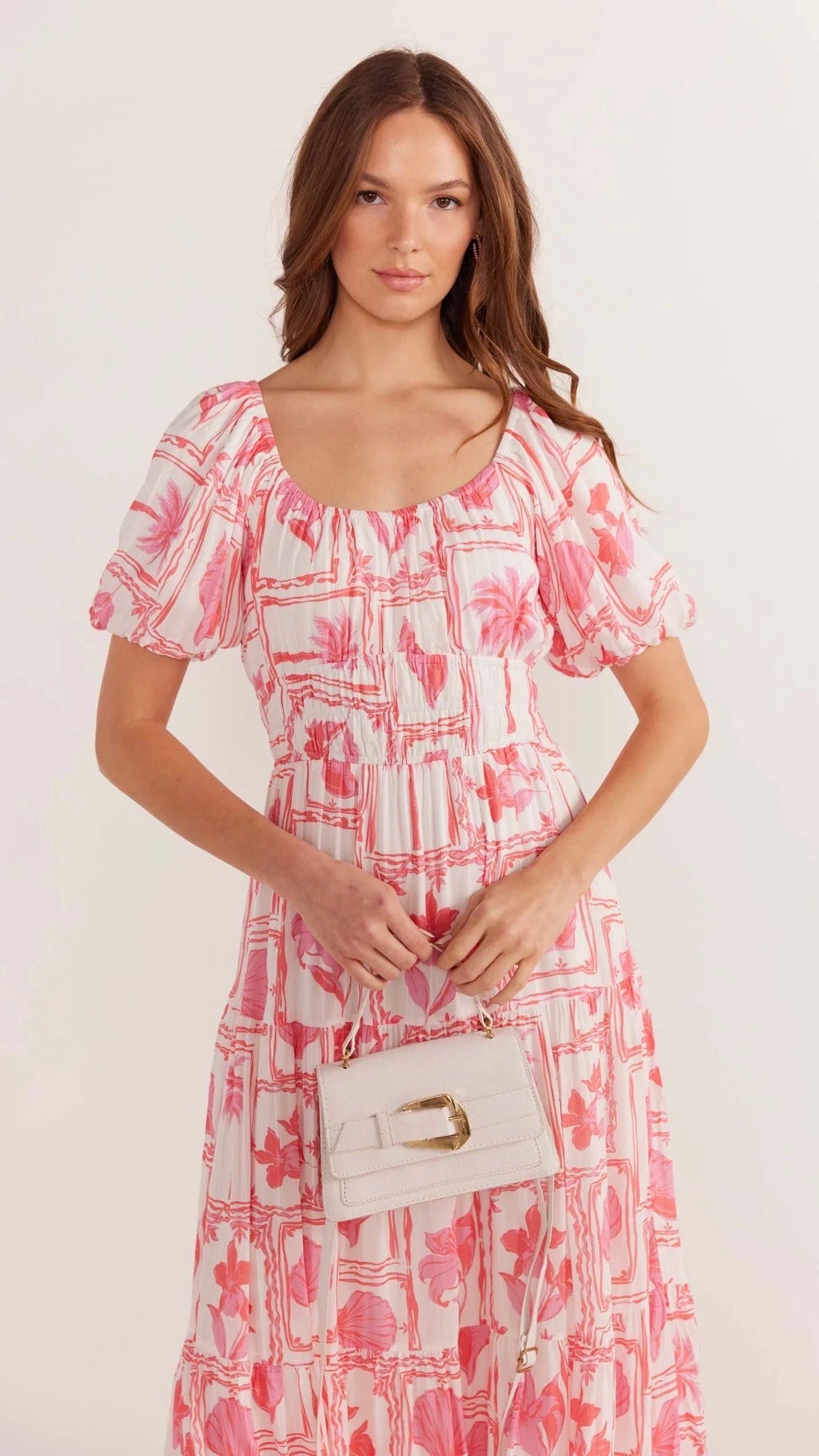 Bria Puff Sleeve Midi Dress