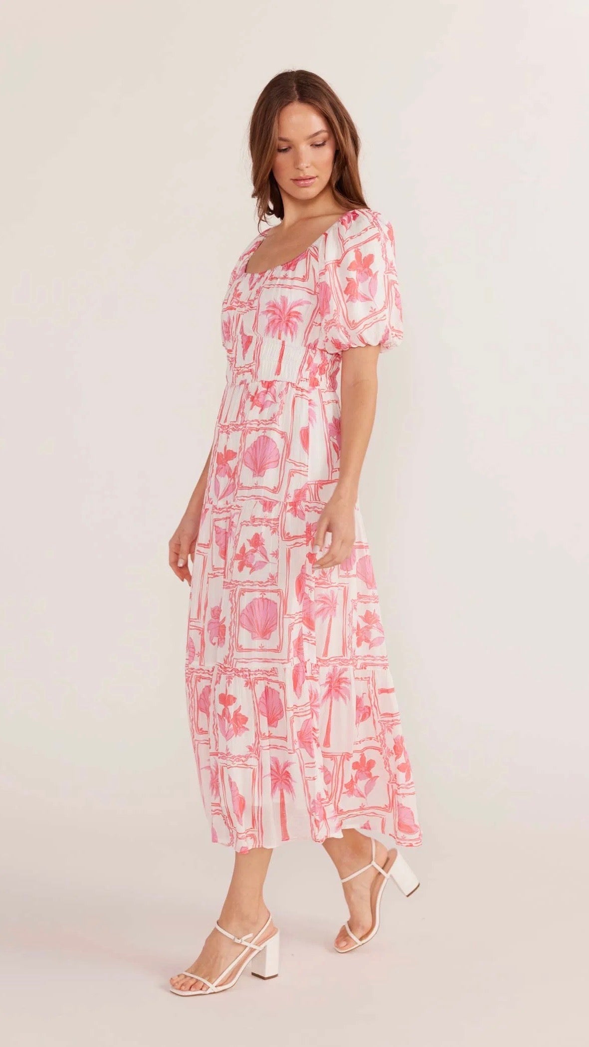 Bria Puff Sleeve Midi Dress