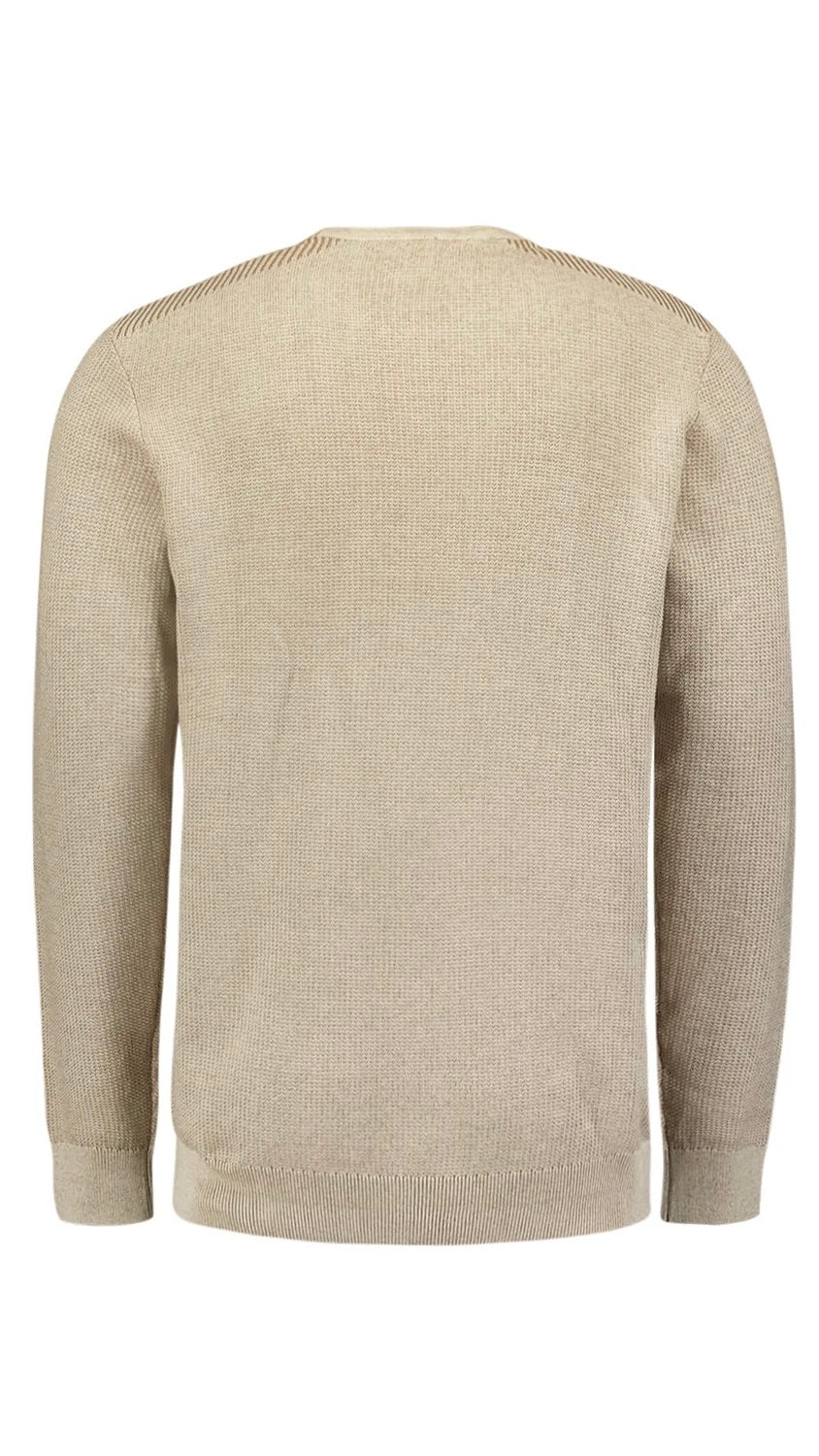 No Excess Pullover Crewneck 2 Coloured Jacquard Cement