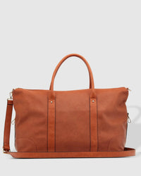 Alexis Stripe Weekender Travel Bag Tan Stripe